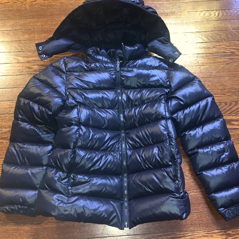 Girls Black Polo Puffer